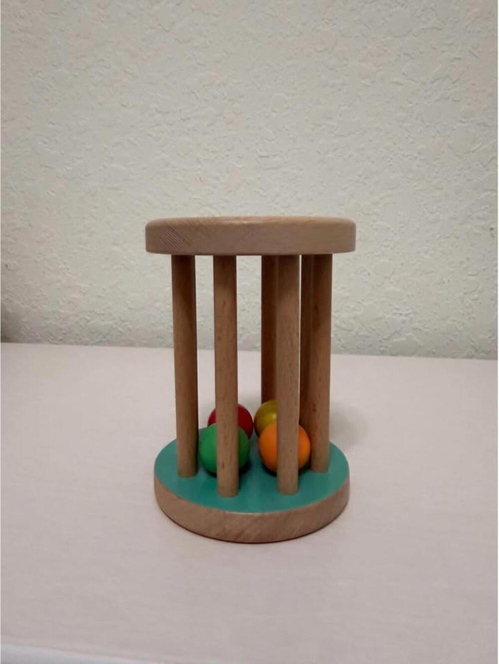 • Baby • Lovevery Wooden Rolling Rattle Toy Montessori Montessori